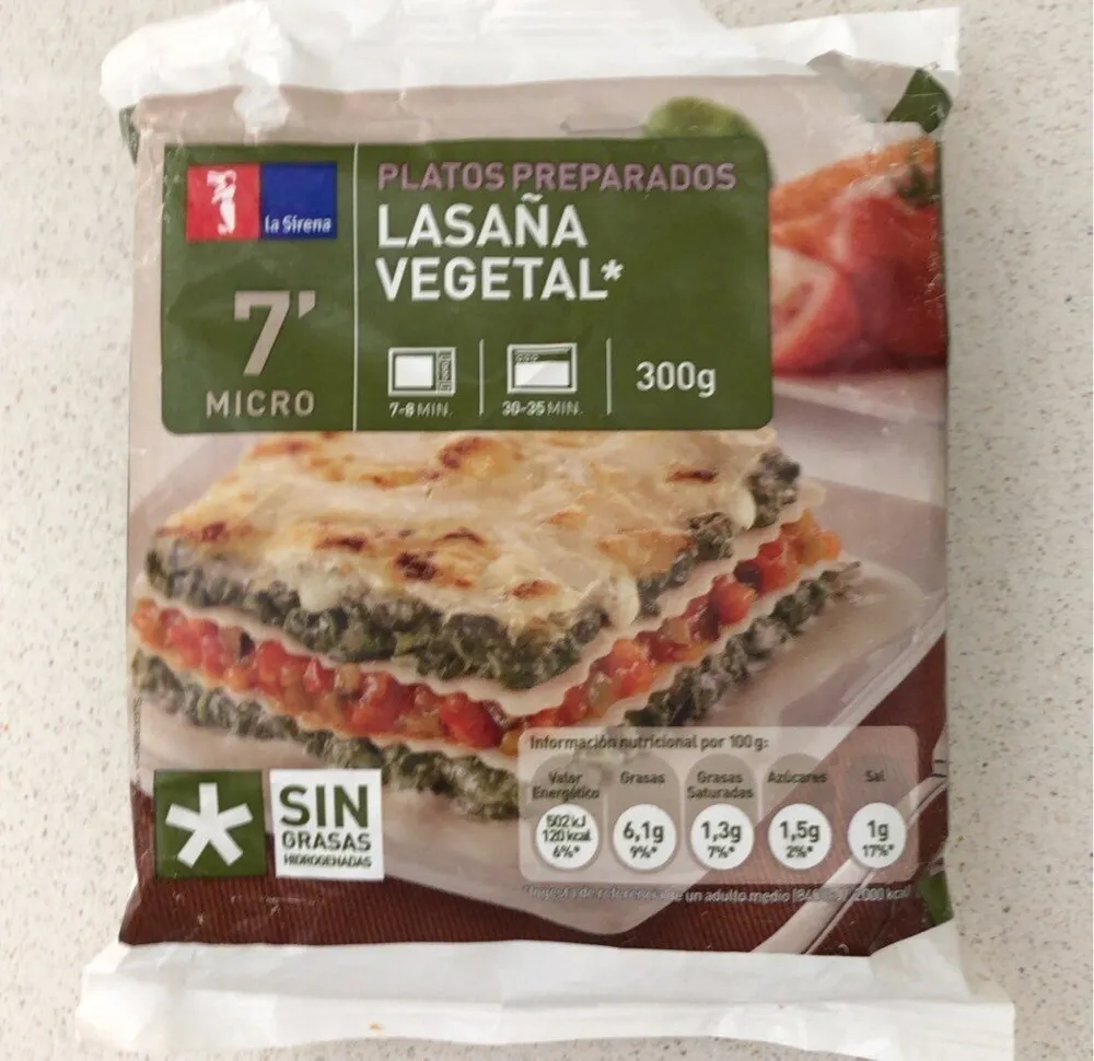 Lasaña vegetal