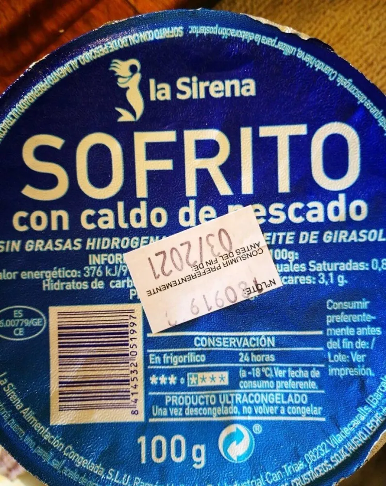 Sofrito con caldo de pescado
