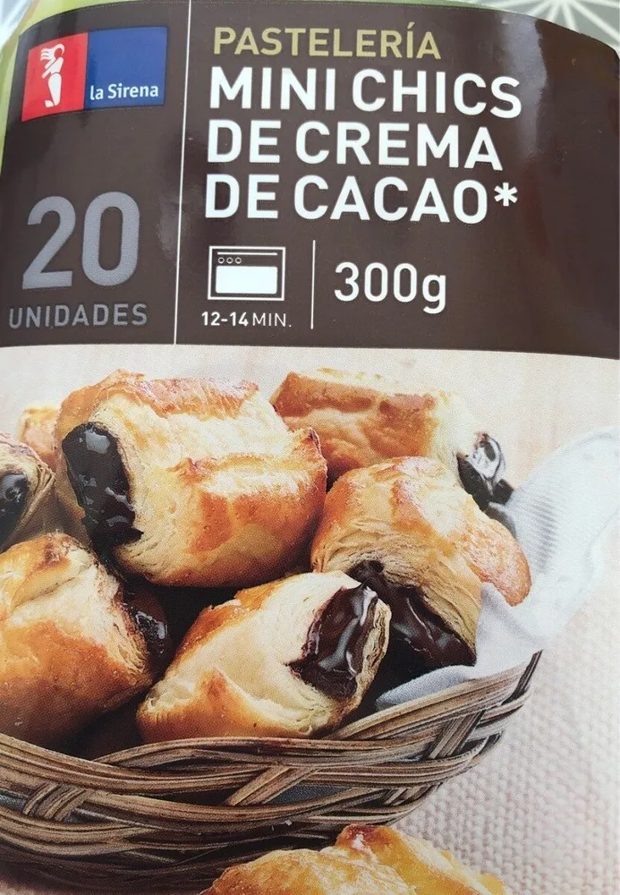 Mini chics de crema de cacao