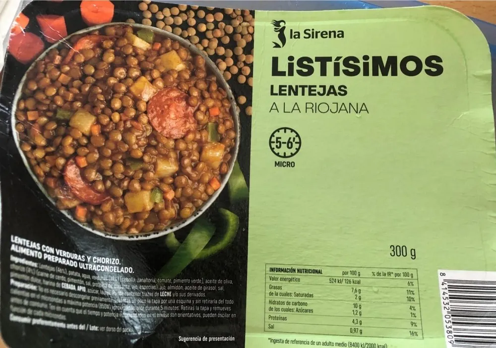 Lentejas a la riojana