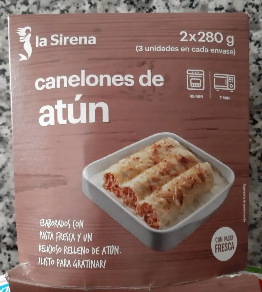 Canelones de atún