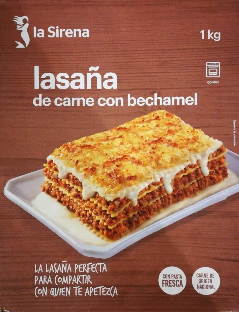 Lasaña de carne con bechamel