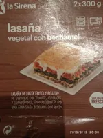 Lasaña vegetal con bechamel
