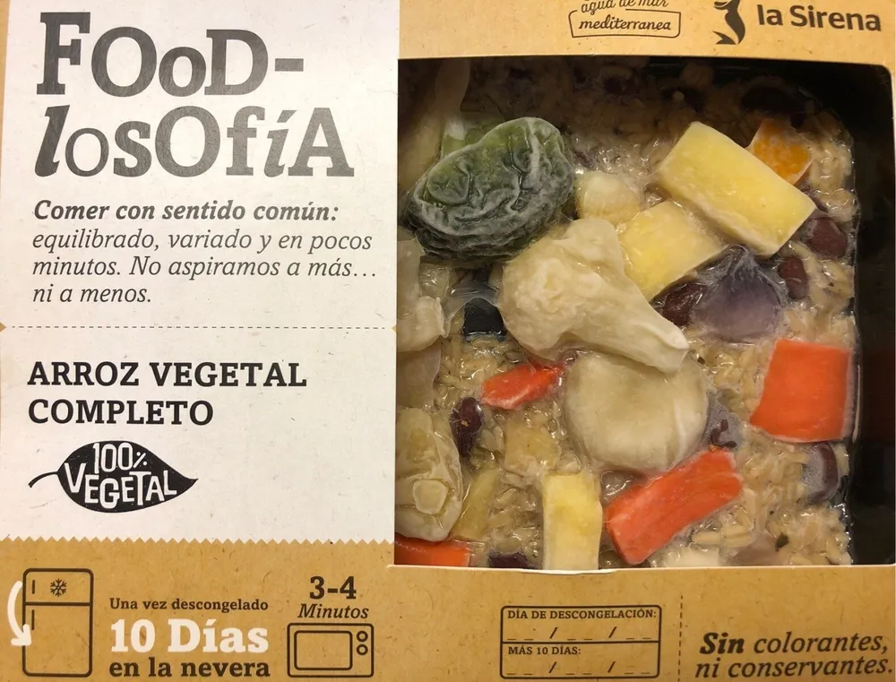 Arroz vegetal completo