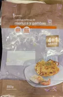 Conchas rellenas de merluza y gambas