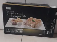 Canelones rellenos de tres quesos y setas