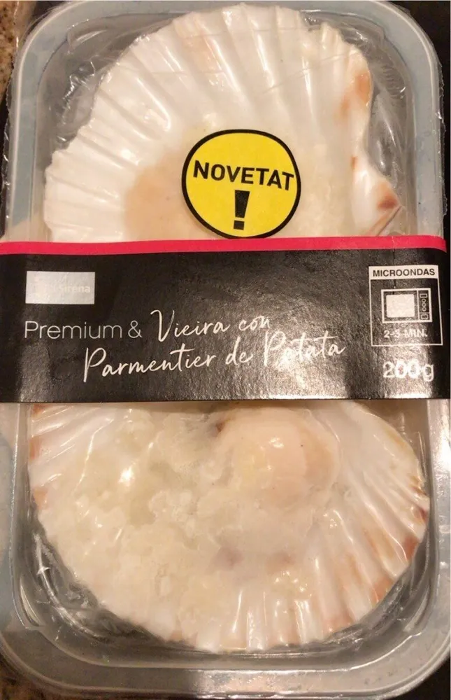 Vieira con parmentier de patata