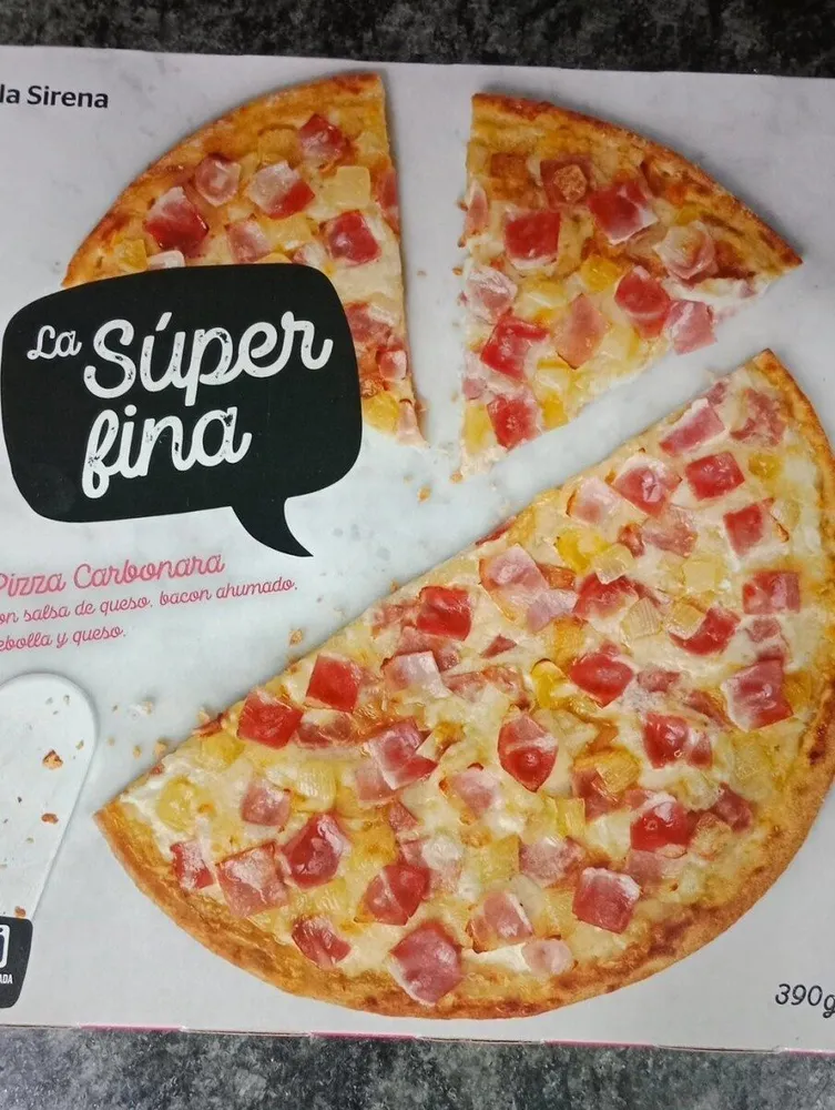 La super fina carbonara pizza