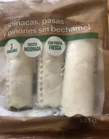 Canelones espinacas y piñones