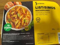 Macarrones con boloñesa de lentejas