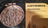 Macarrones con salsa bechamel y bacon