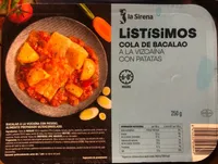 Cola de bacalao a la vizcaína con patatas