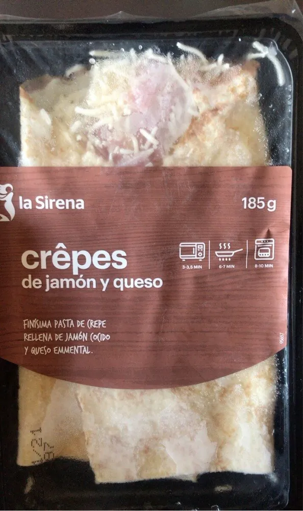 Crepes de jamón y queso