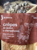 Crepes de jamón y champiñones
