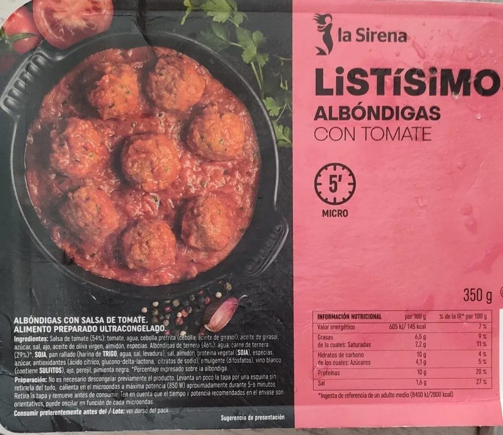 Listísimos. Albóndigas con tomate