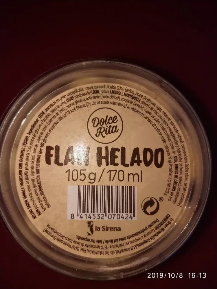 Flan helado