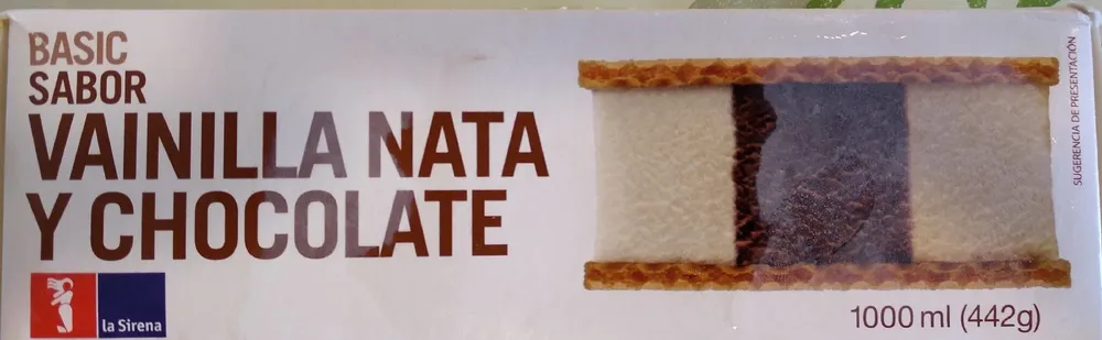 Bloque sabor vainilla, nata y chocolate