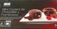 Mini coulant de chocolate y frambuesa