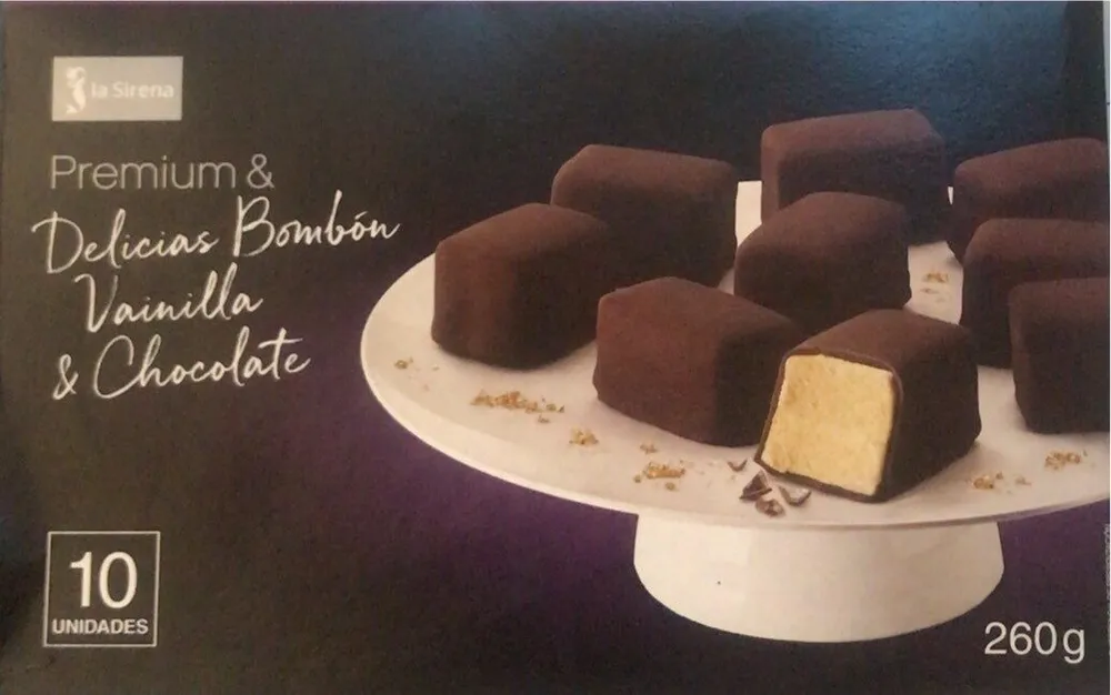Delicias bombón vainilla y chocolate