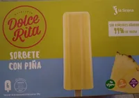 Sorbete con piña