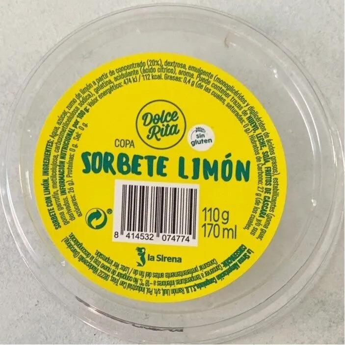 Copa sorbete limón