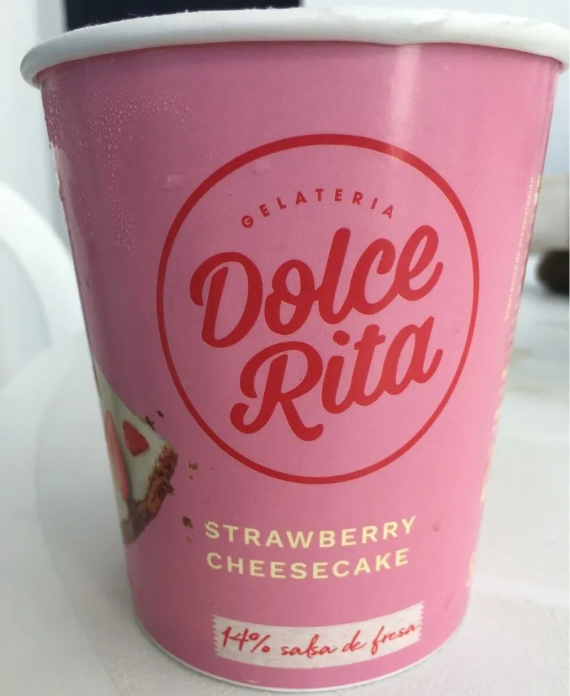 Helado strawberry cheesecake