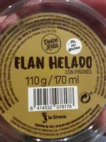 Flan helado con piñones