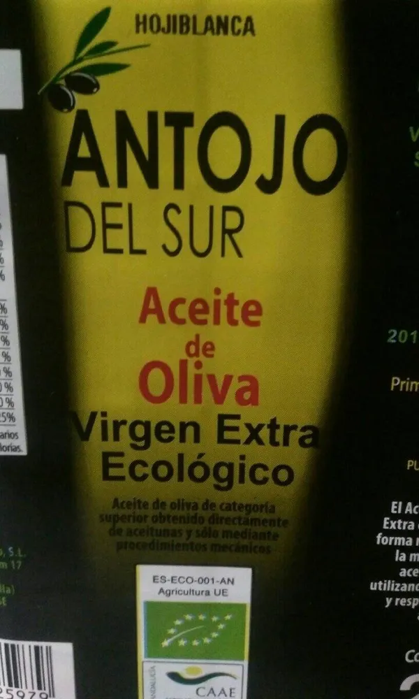 Aceite de oliva virgen extra ecológico