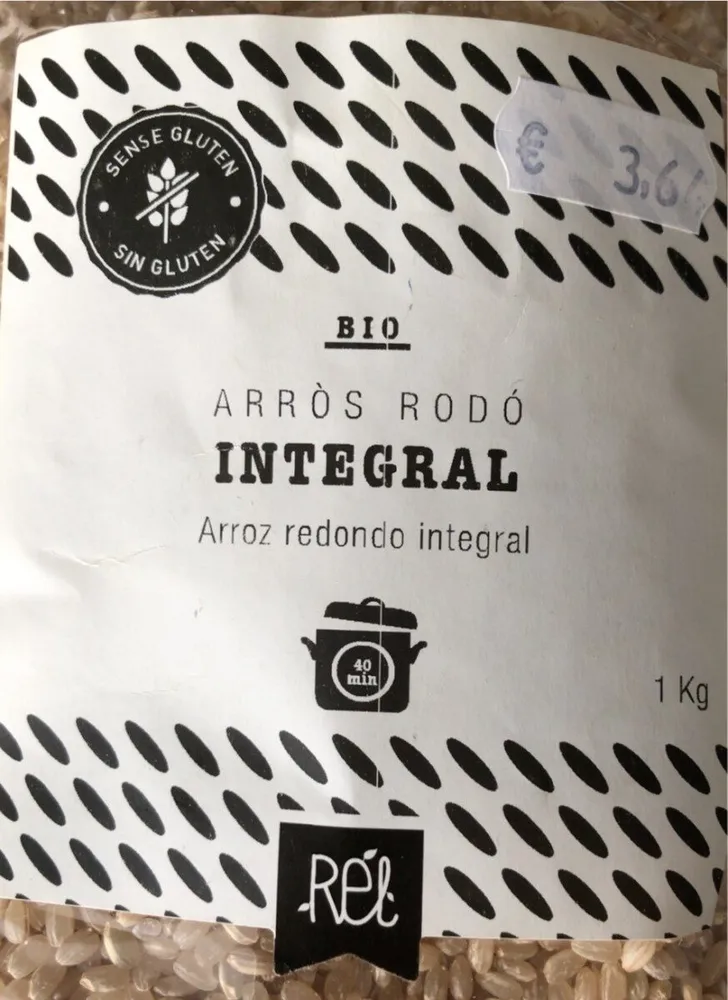 Arroz redondo integral