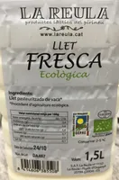 Llet Fresca Ecològica
