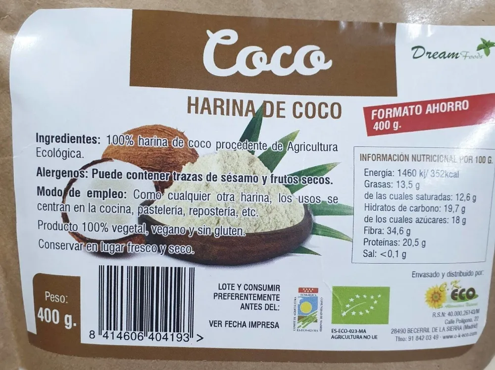 Harina de coco