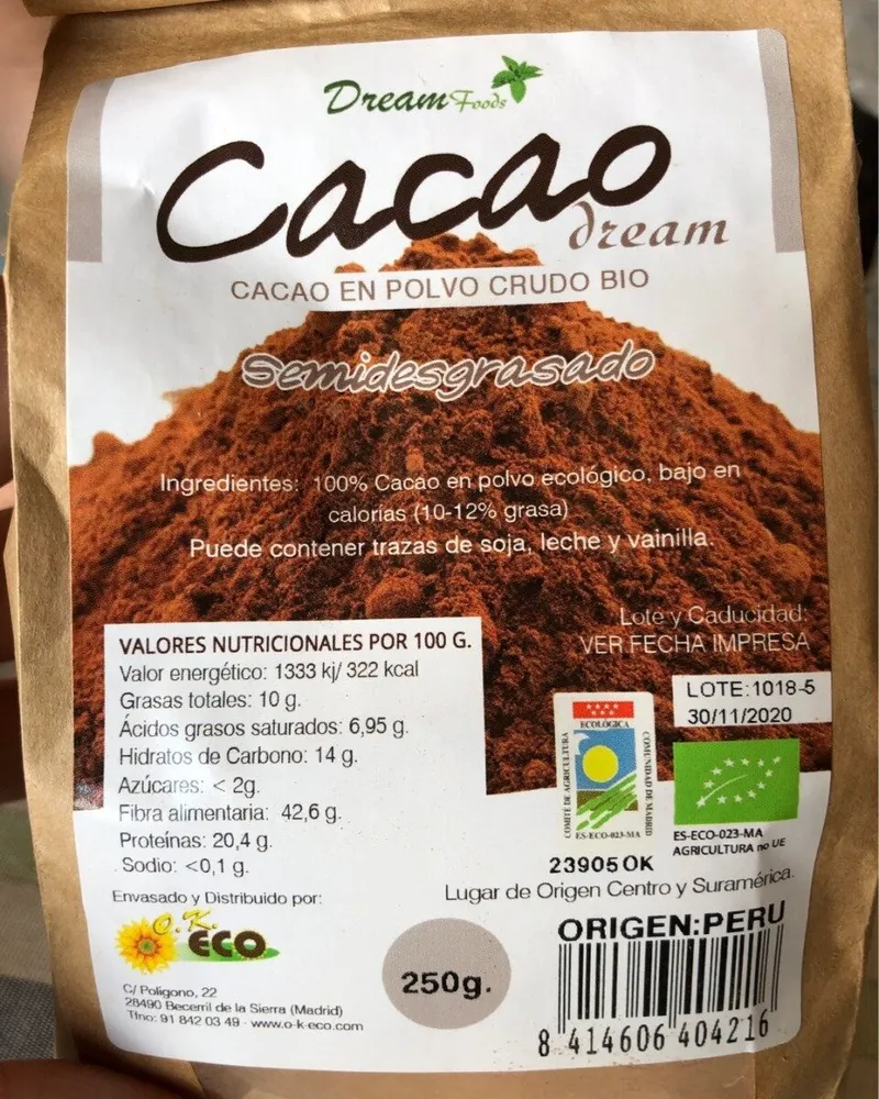 Cacao en Polvo Crudo Bio