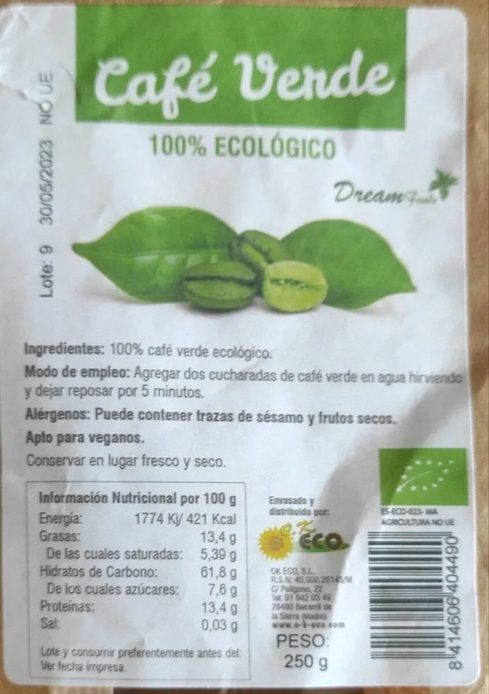 Café Verde 100x100 ecológico