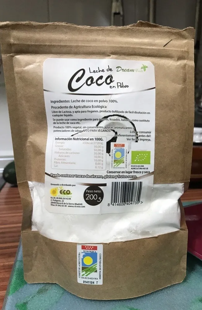 Leche de coco en polvo