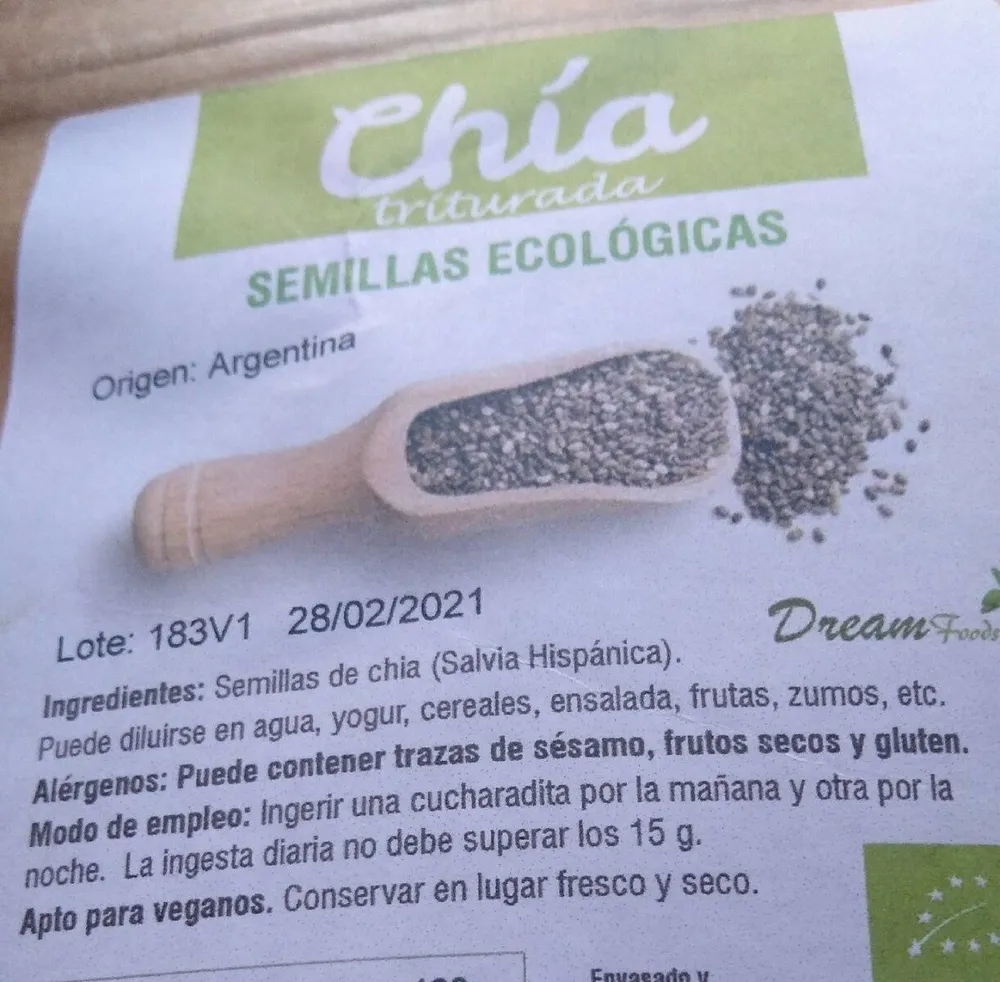 Chía triturada