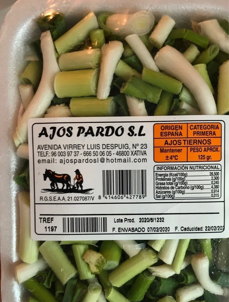 Ajos tiernos