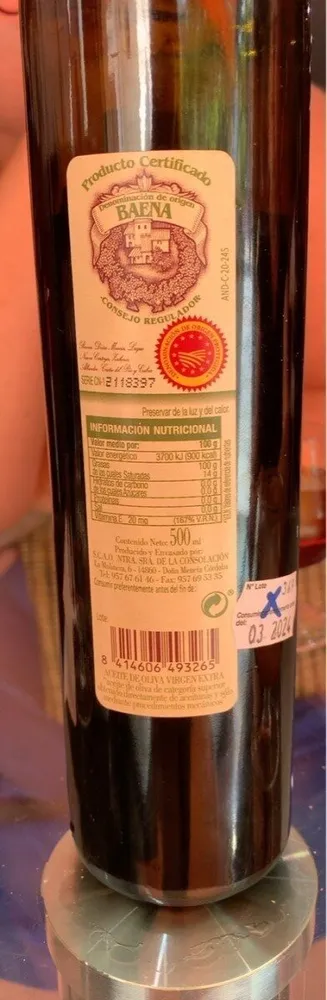 Aceite de oliva Virgen Extra DOÑA MENCÍA