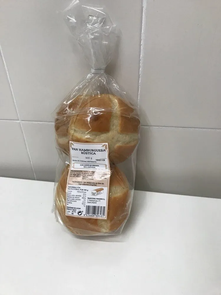 Pan hamburguesa rustica