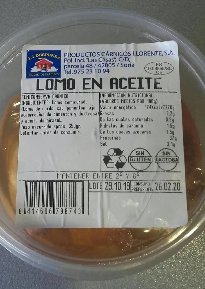 Lomo en aceite