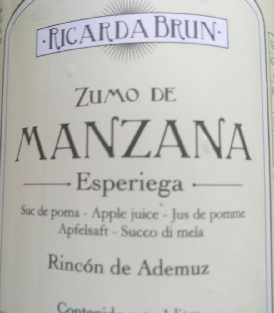 Zumo de manzana