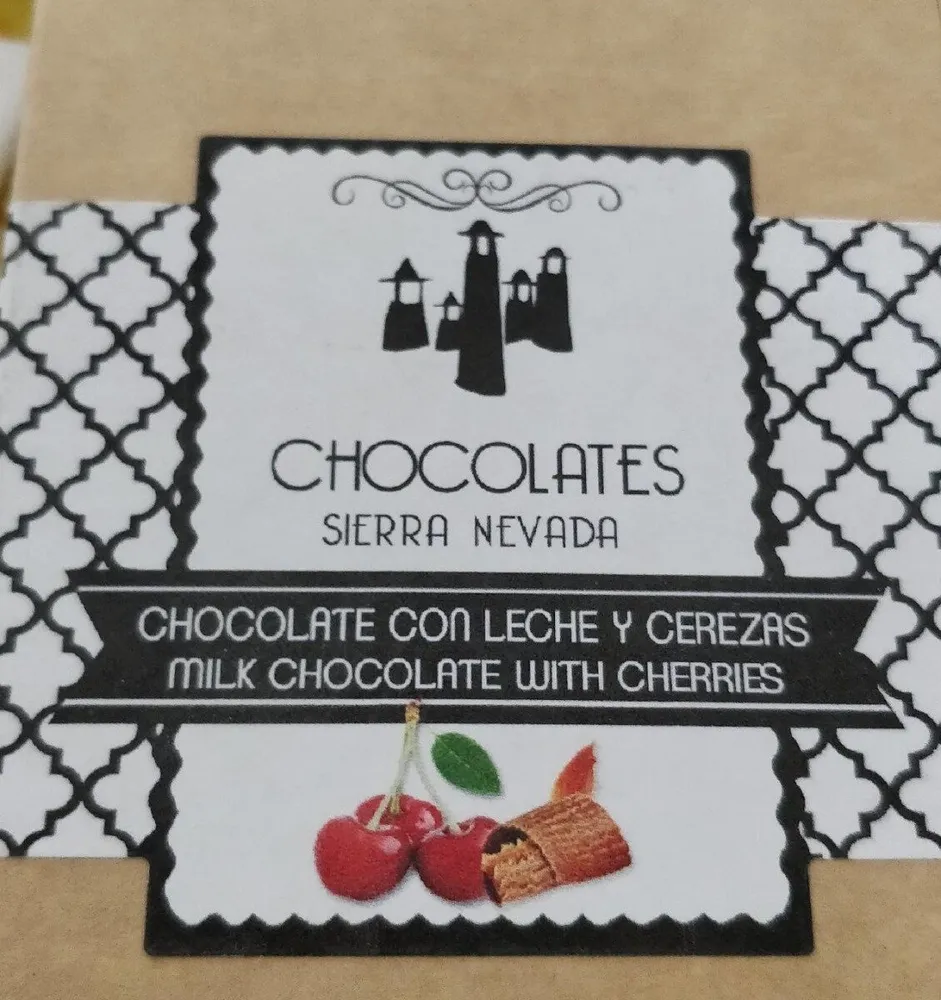 Chocolate con leche y cerezas