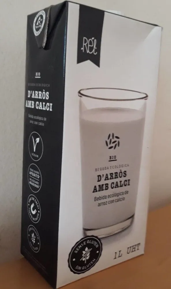 Beguda ecològica d'arròs amb calci