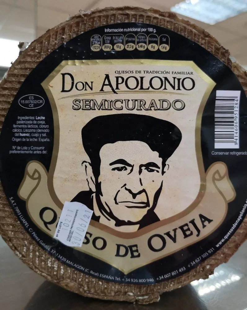 Queso Don Apolonio semicurado Oveja