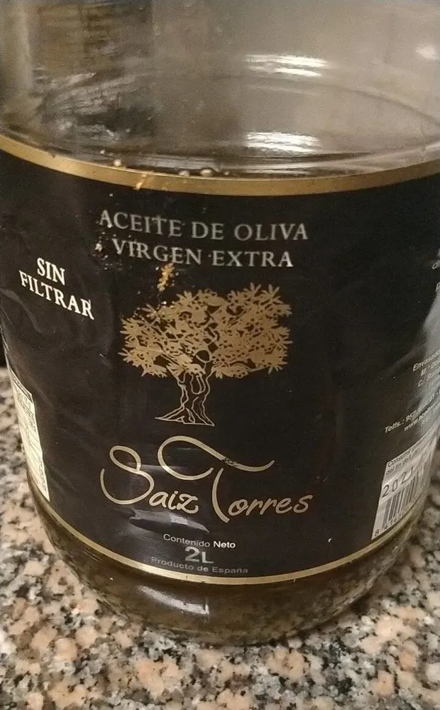 Aceite oliva virgen extra sin filtrar