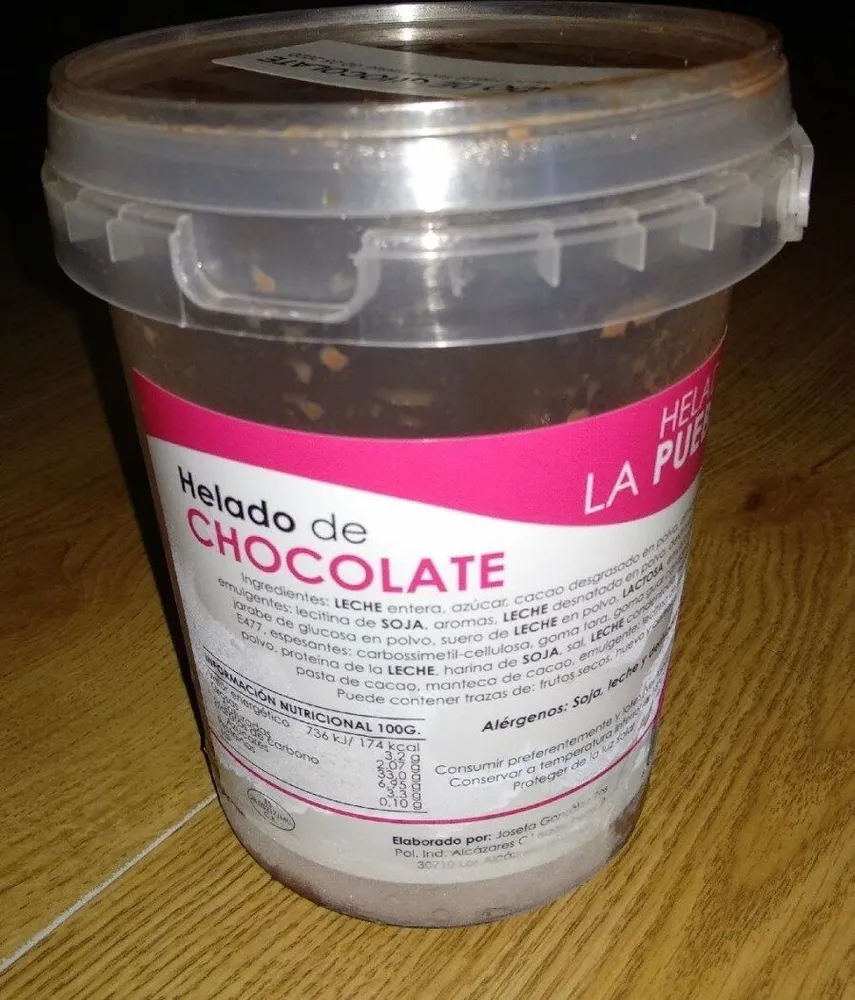 Helado de chocolate