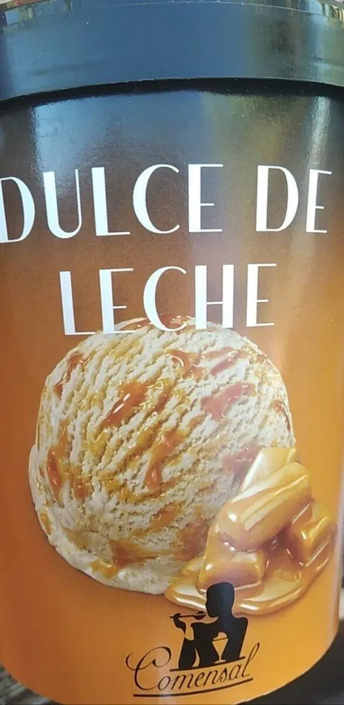 Helado de crema con dulce de leche