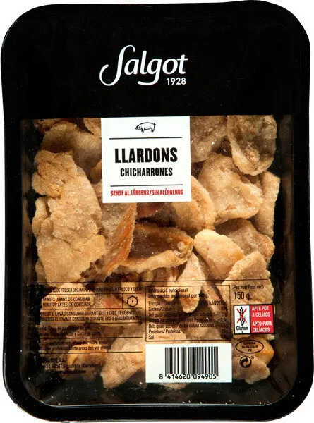 Llardons chicharrones sin gluten