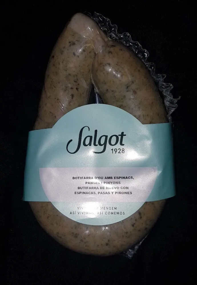 Butifarra de huevo pasas y piñones