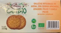CeliBIO: Galletas integrales de Avena, con Quinoa hinchada, jengibre polvo y canela polvo