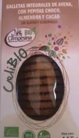 Galletas integrales, avena, choco y almendras s/gluten